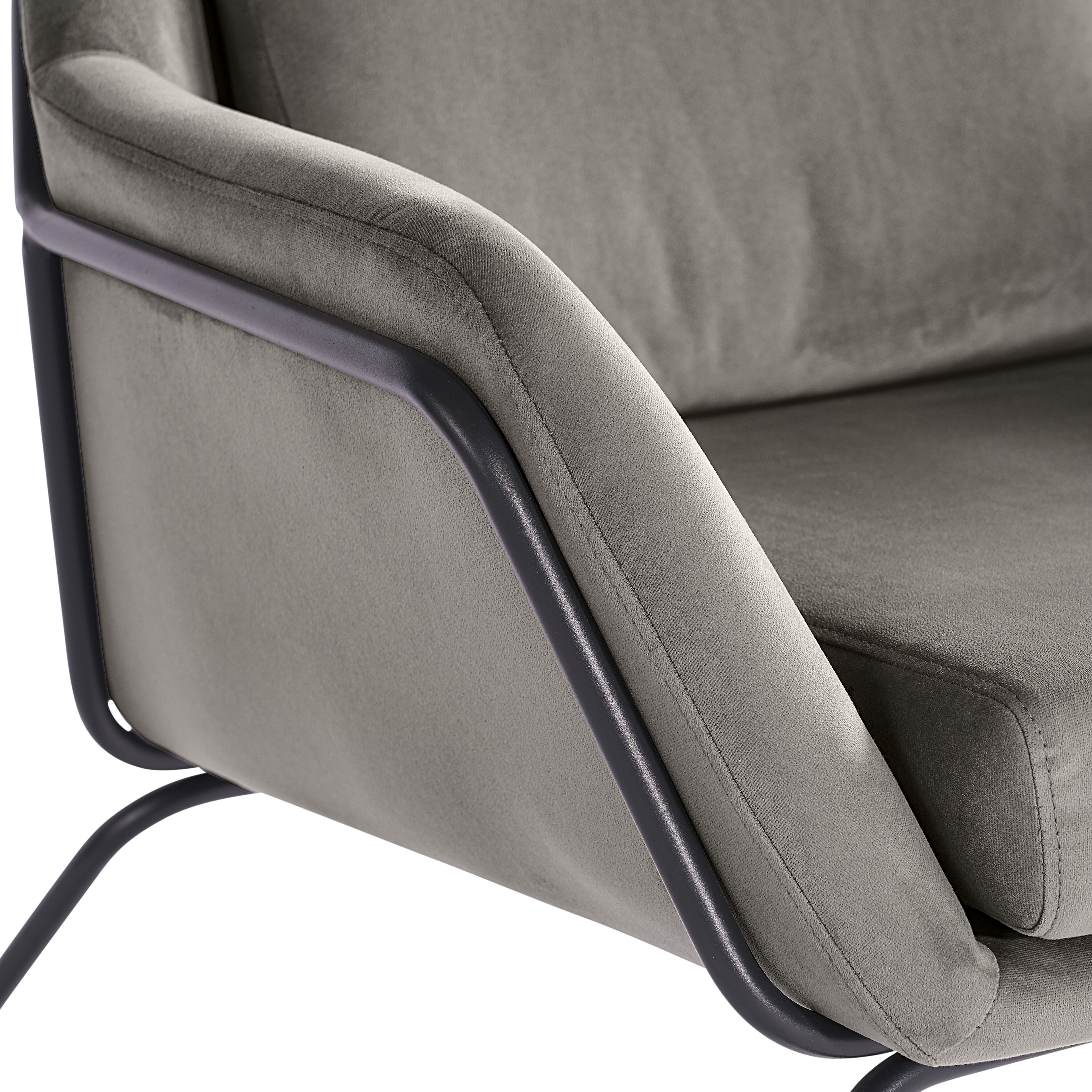 Watts Black / Antonio Charcoal Lounge Chair